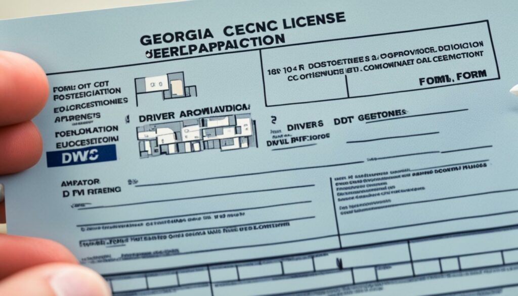 Georgia Provisional Driver's License Application