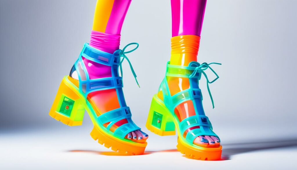 80s jelly-style shoes